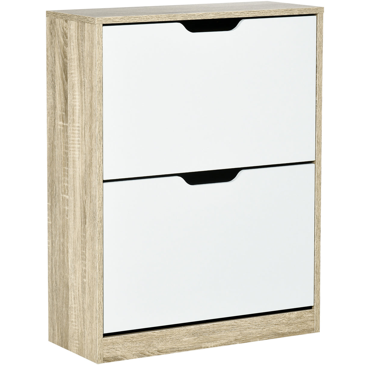 easycomfort easycomfort scarpiera salvaspazio slim a 2 cassetti per 8 paia di scarpe 62 5x26x81 cm legno e bianco