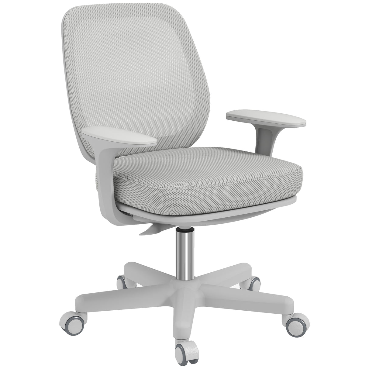 easycomfort easycomfort sedia da ufficio ergonomica e reclinabile ad altezza regolabile con 5 rotelle 55x48x82 5 94 5 cm grigia