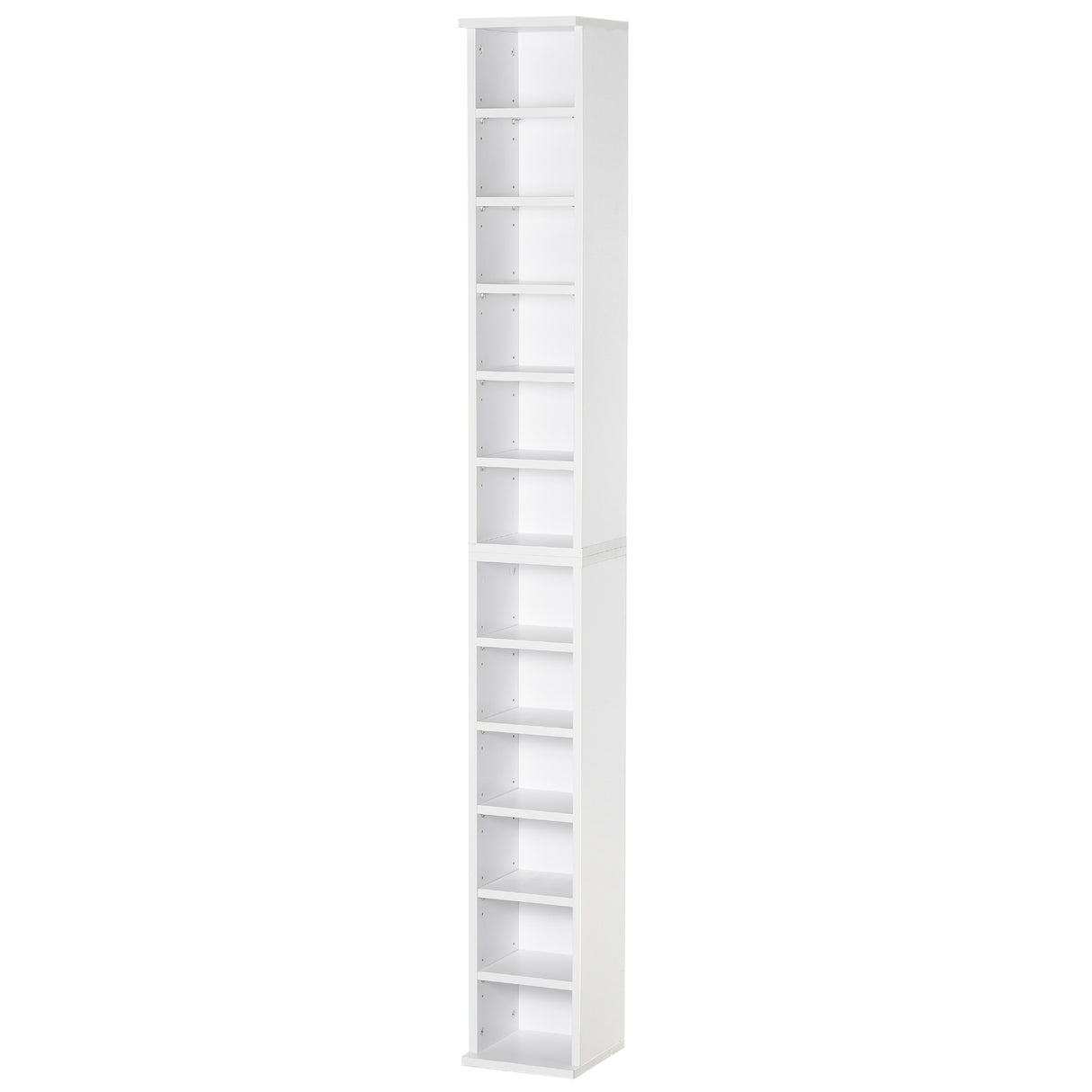 easycomfort easycomfort set 2 librerie scaffale porta cd e dvd a 12 ripiani totali per 204 cd in legno 21x22 5x88 5 cm bianco