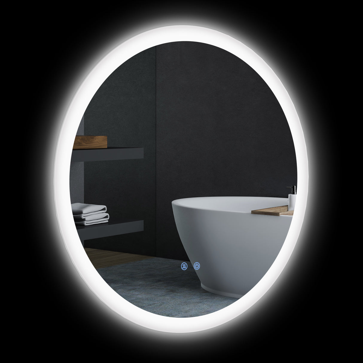 easycomfort easycomfort specchio bagno led antiappannamento con 3 colori e luminosita regolabile in metallo e vetro 70x3 cm