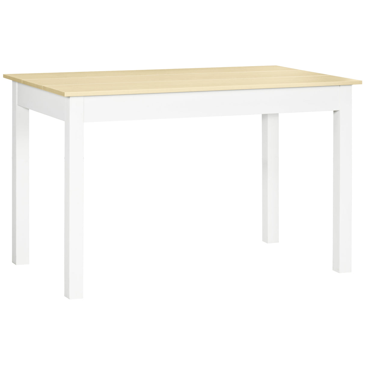 easycomfort easycomfort tavolo da pranzo 4 6 posti design moderno per cucina e soggiorno 119x70x75cm bianco e legno