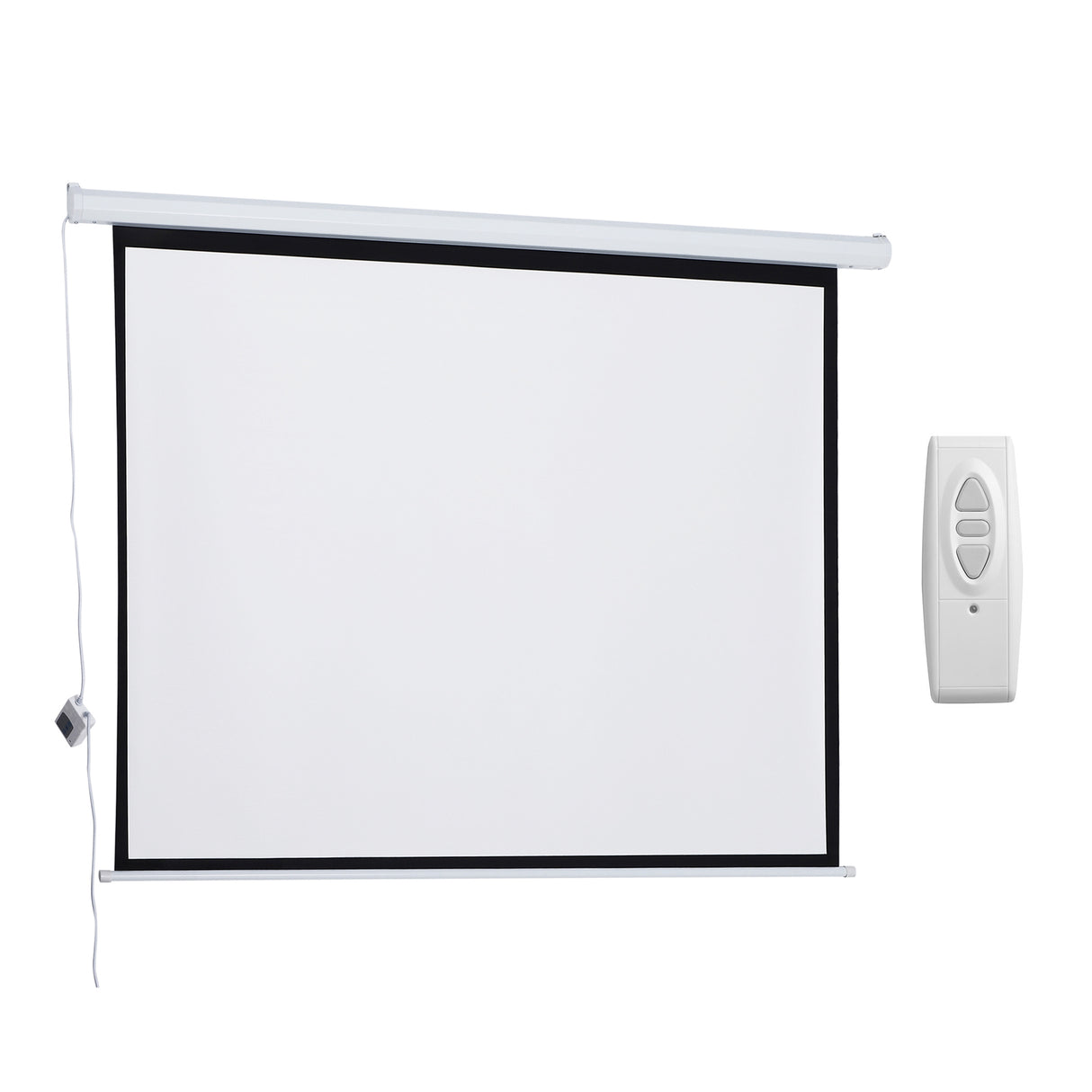 easycomfort easycomfort telo proiettore 84 formato 43 con telecomando in tessuto plastico e metallo 171x130 cm bianco ean 8054111847995