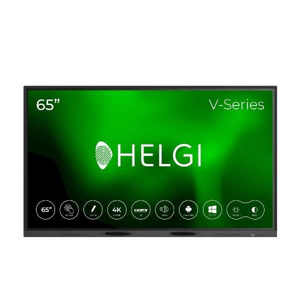 helgi monitor interattivo smart 65 lcd 16 9 video 4k uhd 60 hz 8ms 3 hdmi 3 usb hv6530 nho staffa esclusa