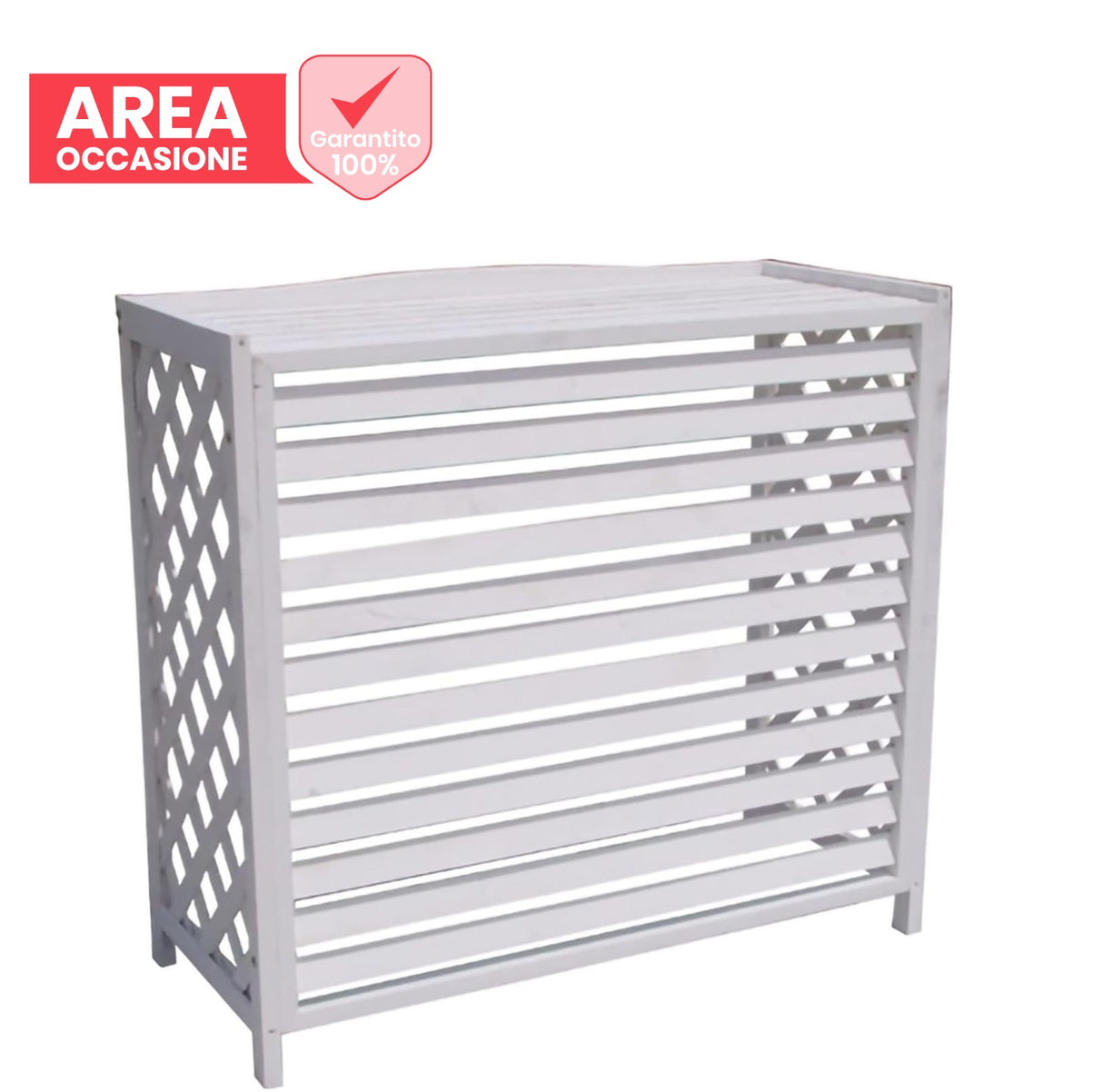 hercules area occasioni 2241 copertura copri unita esterna condizionatore in legno bianco 103x52x90 per condizionatori dualtrial e 1800024000 btu