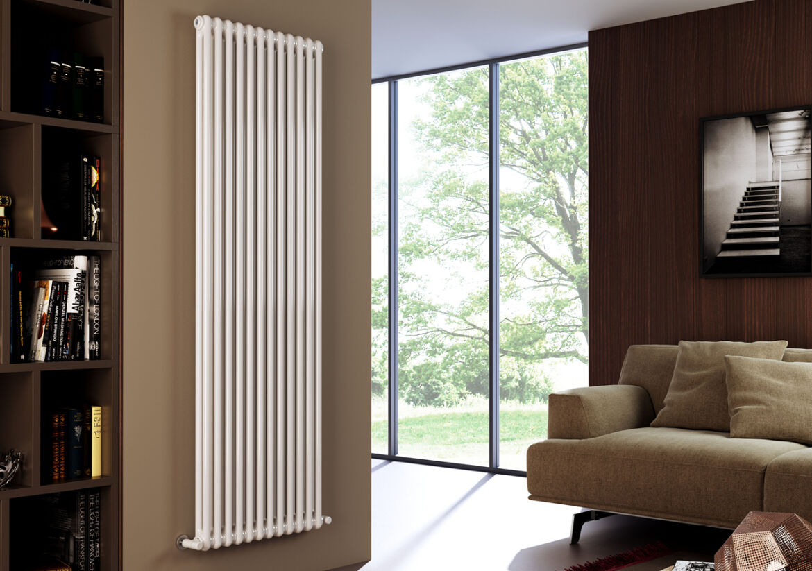 radiatore tubolare in alluminio fondital ardesia 2 colonne interasse 700 altezza 756