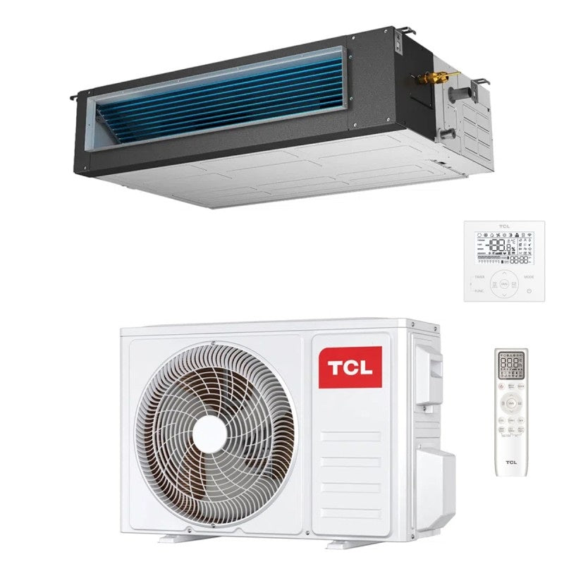 tcl condizionatore tcl canalizzato canalizzabile inverter 9000 btu r 32 wi fi optional con comandi di serie