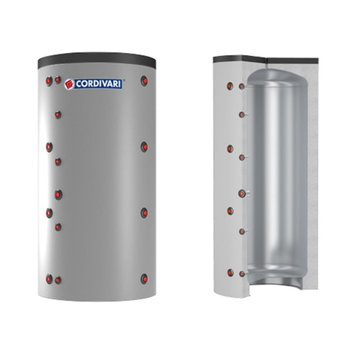 termoaccumulatore cordivari modello puffer 1000 per acqua di riscaldamento