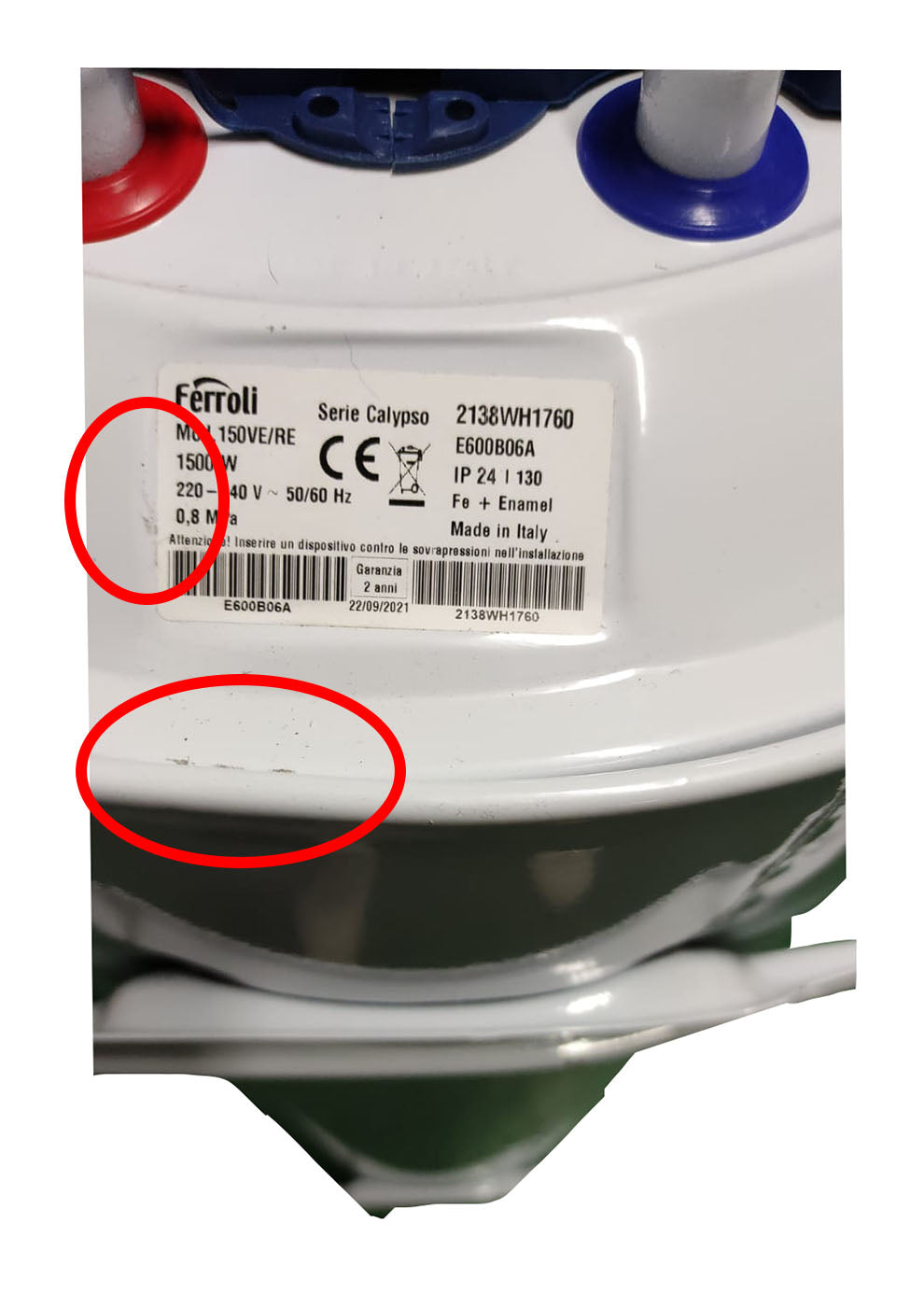 area occasioni scaldabagno elettrico ferroli calypso 150 ve verticale 150 litri