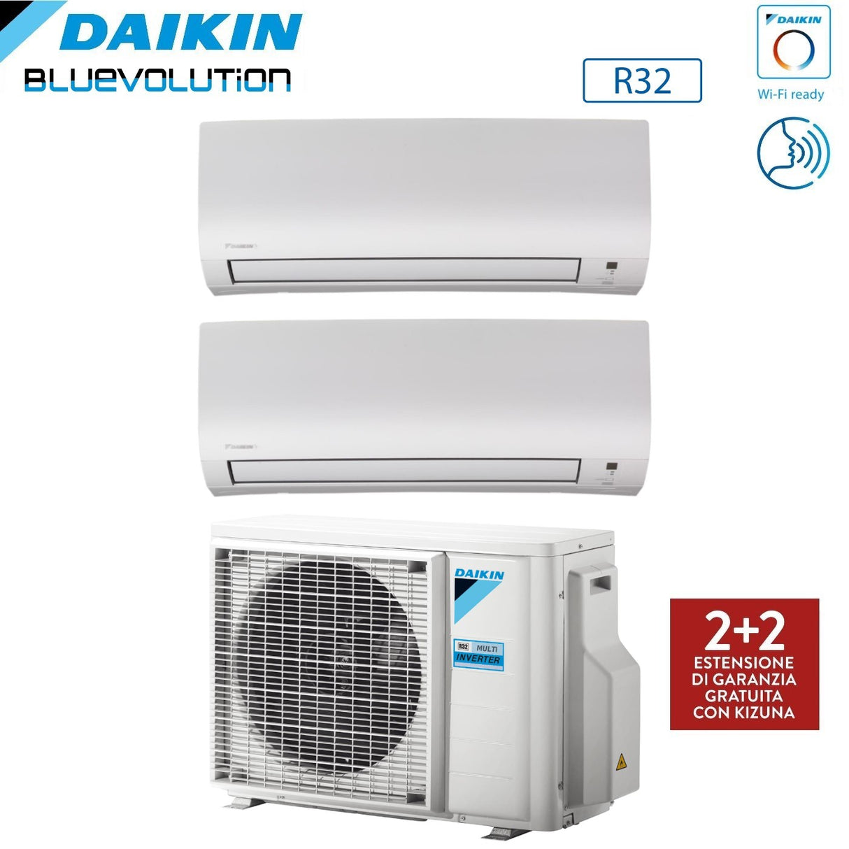 climatizzatore condizionatore daikin dual split inverter serie comfora 7+7 con 2mxm40n r 32 wi fi optional 7000+7000