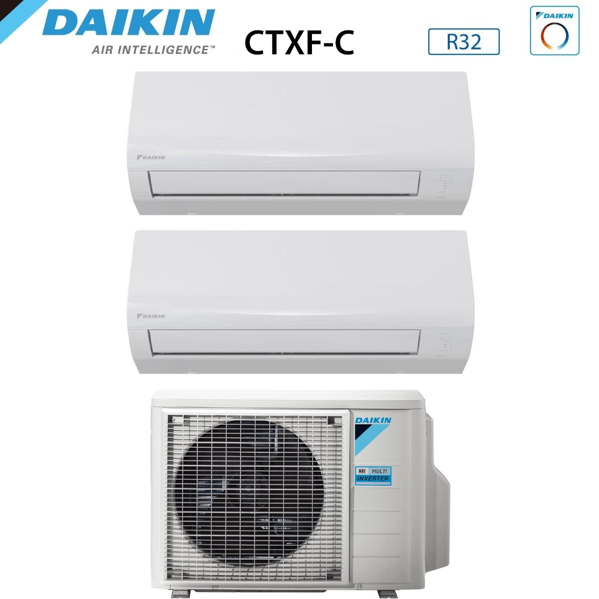 climatizzatore condizionatore daikin dual split inverter serie sensira 12_12 con 2mxf50a r 32 wi fi optional 12000_12000