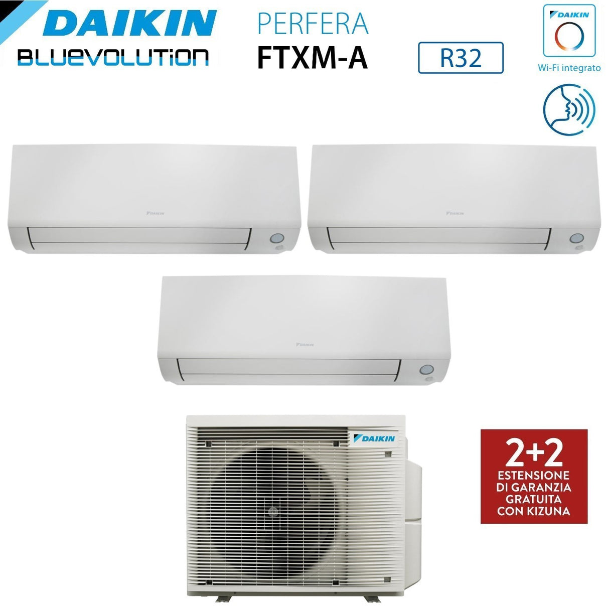 daikin climatizzatore condizionatore daikin bluevolution trial split inverter serie perfera all season 7915 con 3mxm52a r 32 wi fi integrato 7000900015000 garanzia italiana