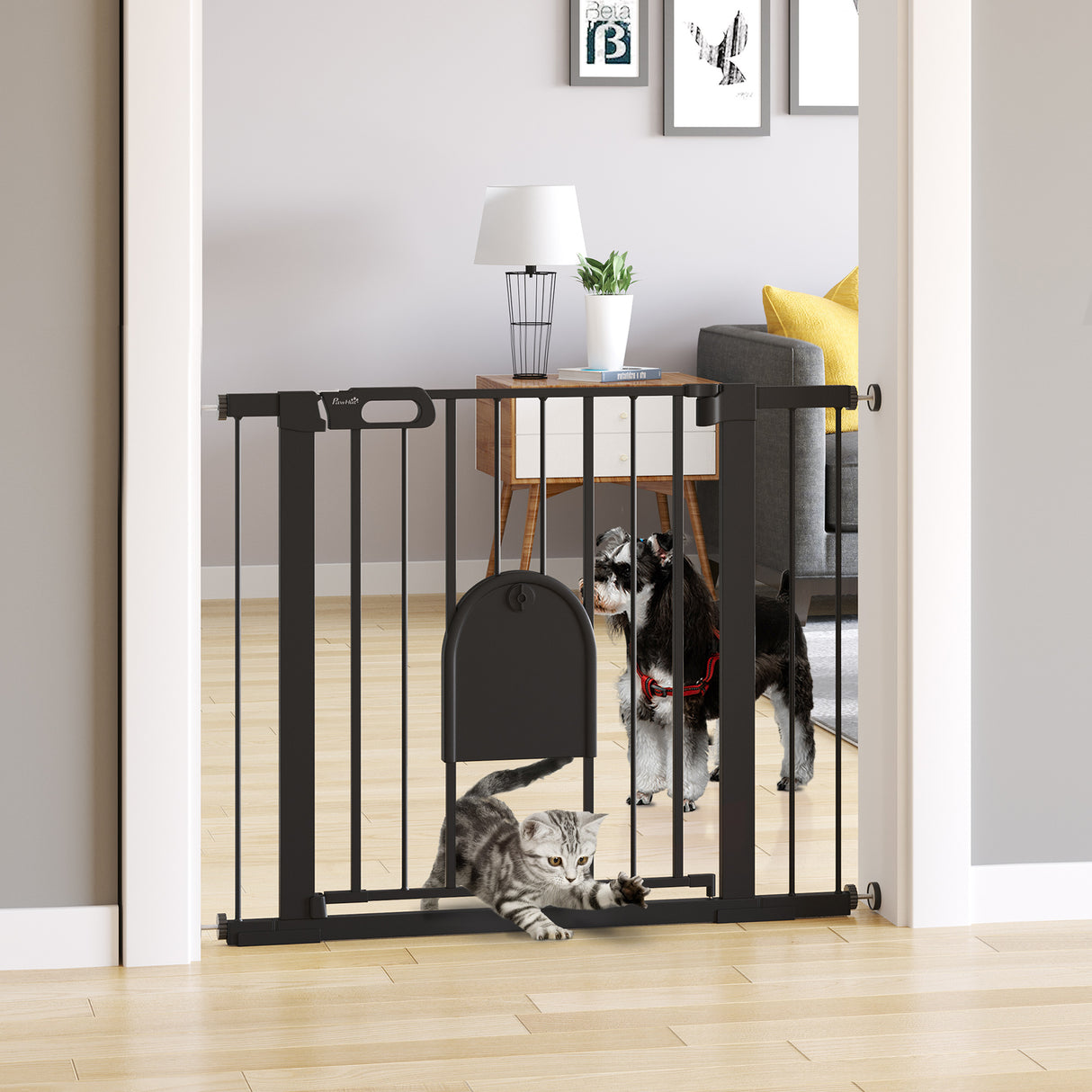 easycomfort easycomfort cancellino per cani regolabile con porta piccola e chiusura automatica 75 103x76cm nero