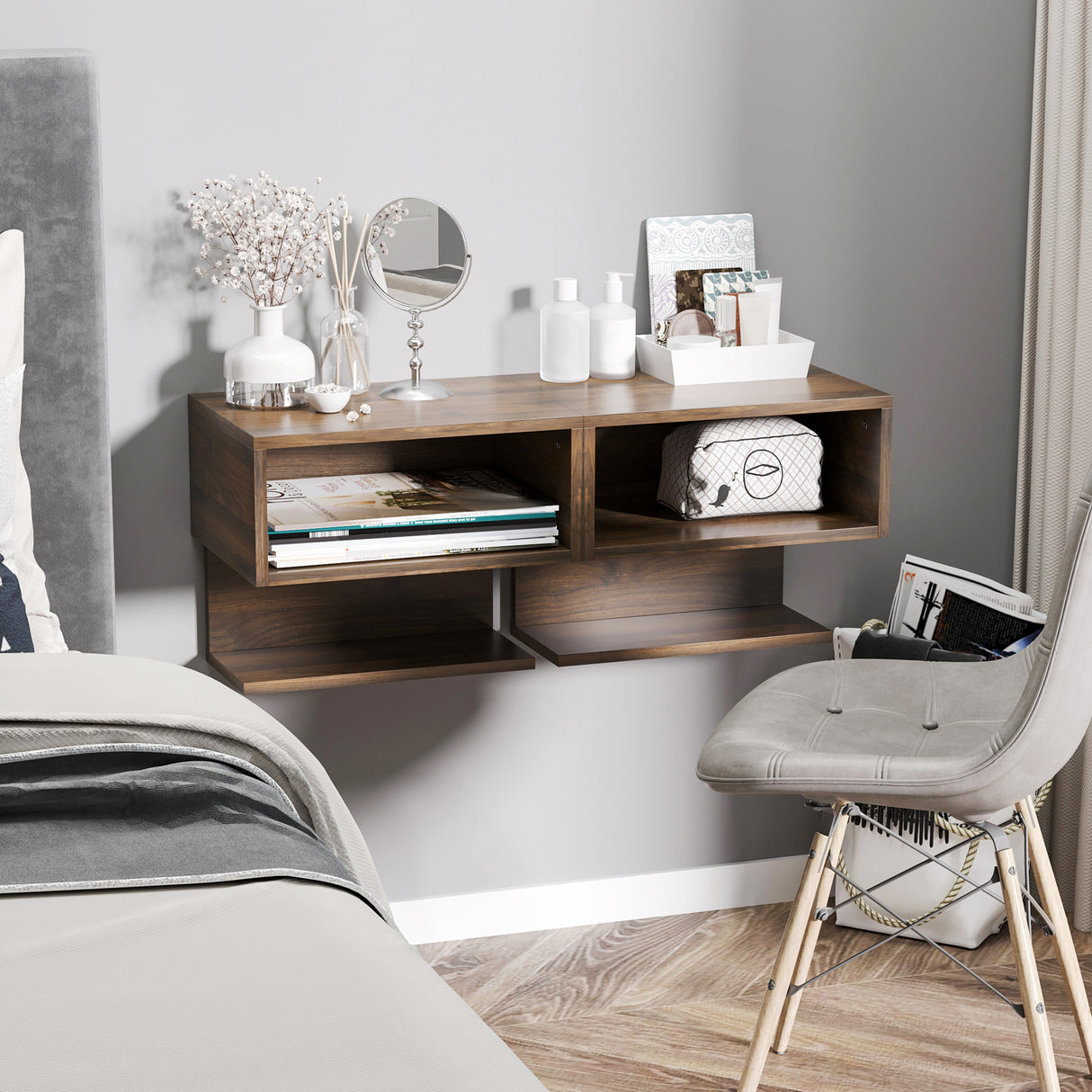 immagine-2-easycomfort-easycomfort-comodini-sospesi-da-parete-color-noce-set-2-pezzi-in-mdf-con-ripiano-aperto-e-piano-dappoggio-40x29-5x33-5-cm