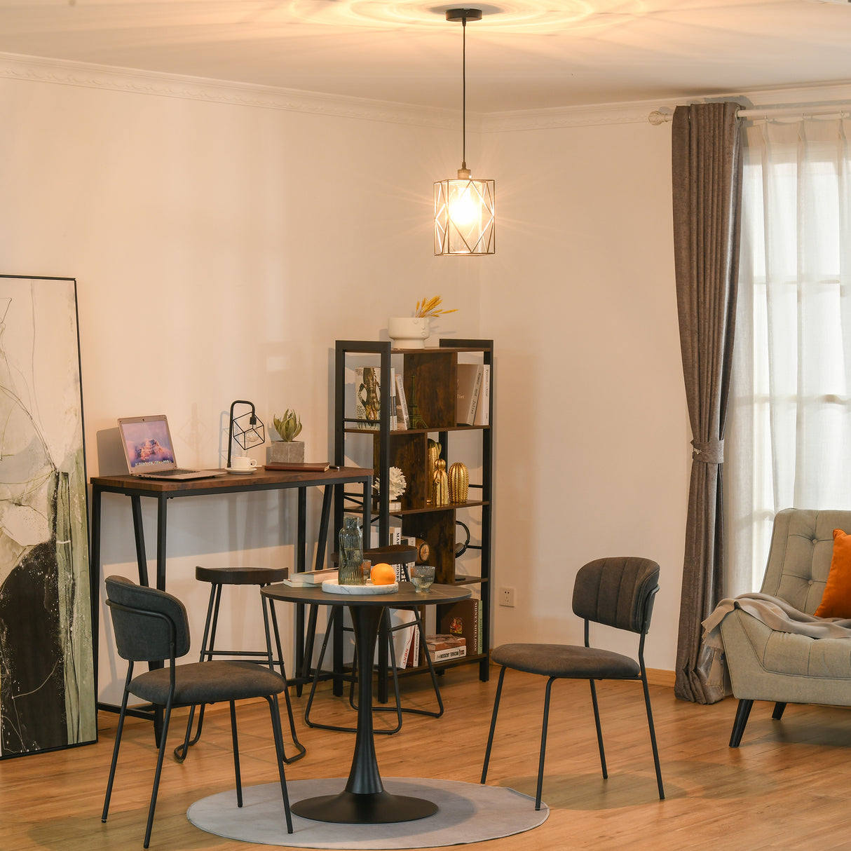 immagine-2-easycomfort-easycomfort-lampadario-vintage-in-stile-industriale-lampada-da-soffitto-lampadario-salotto-cavo-regolabile-nero-16x16x120cm