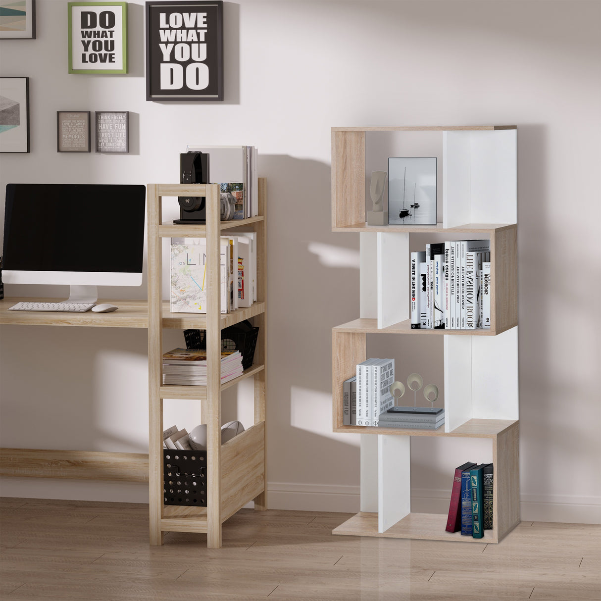 easycomfort easycomfort libreria di design scaffale ufficio legno moderna 4 ripiani 6024148cm ean 8054111844291