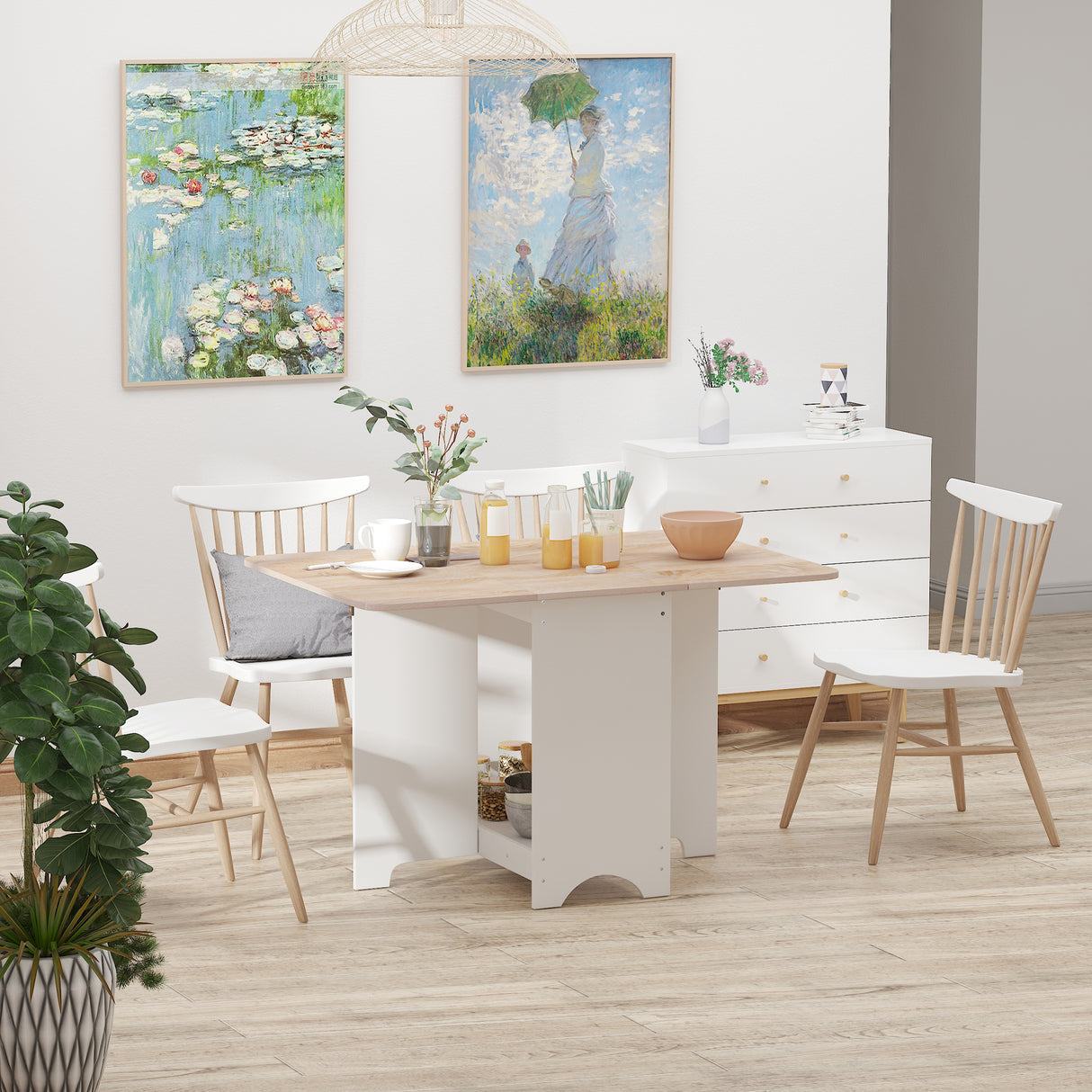 easycomfort easycomfort tavolo consolle a ribalta con vano mensola tavolino da salotto e cucina tavolo a ribalta pieghevole salvaspazio color legno e bianco 118x80x72cm ean 8054144135571