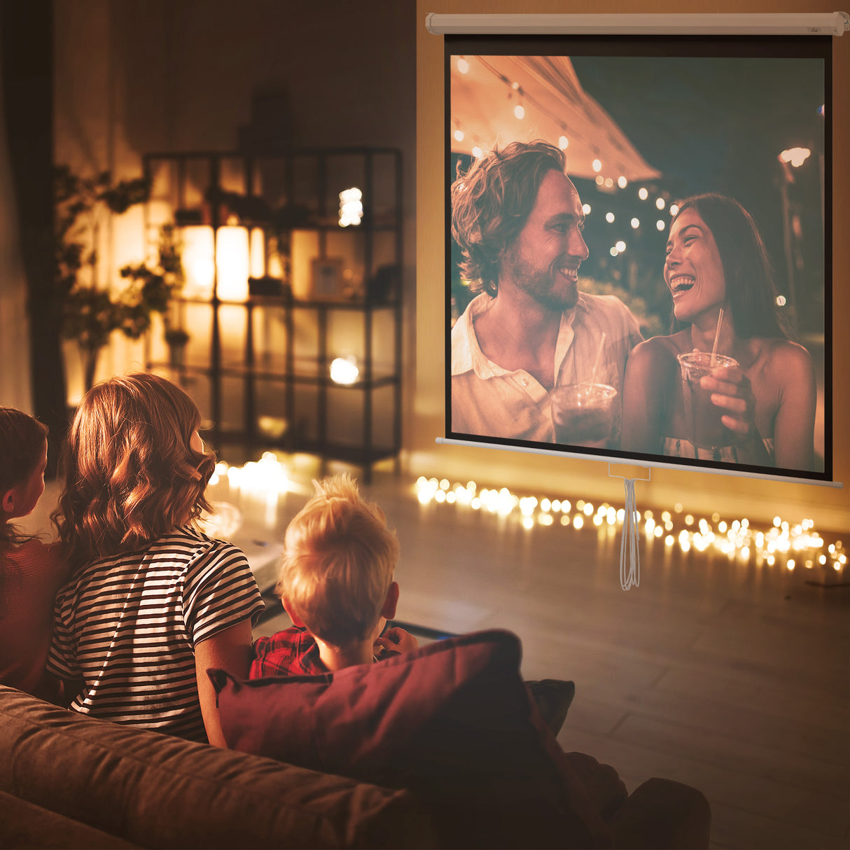 easycomfort easycomfort telo per proiettore 99 rapporto 11 fissaggio a muro e soffitto per casa e ufficio bianco