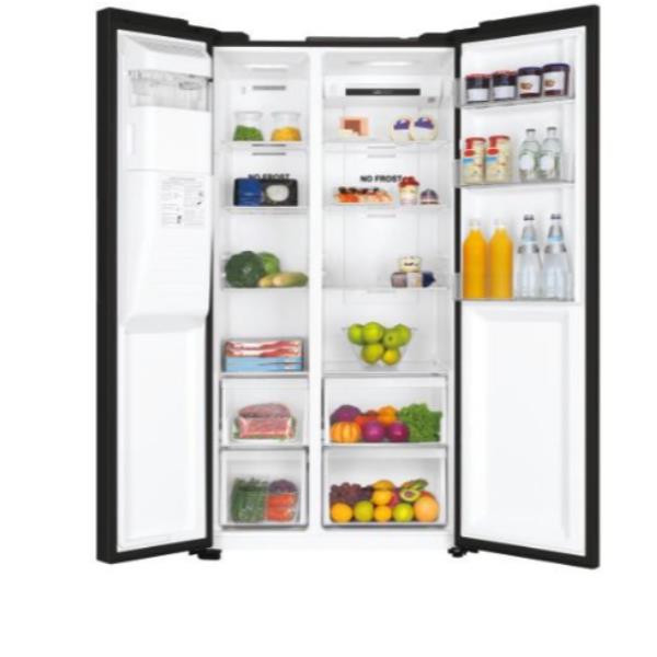 frigorifero side by side haier hsobpif9183 515 litri classe energetica f a1.775xl90 8xp65 9 no frost americano serie 3 nero 38233