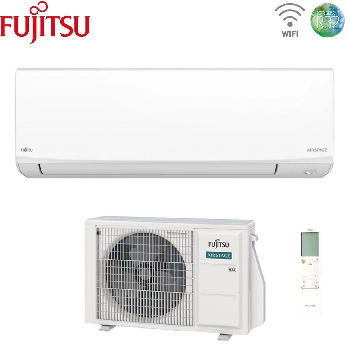 fujitsu condizionatore fujitsu kj white 14000 btu aseh14kjcal r 32 wi fi integrato