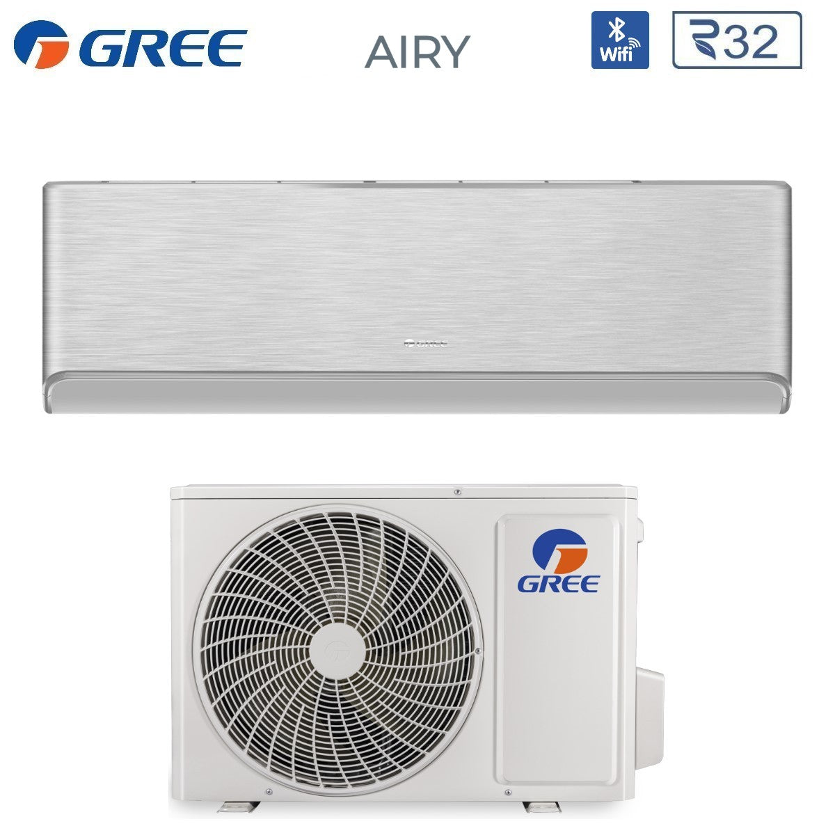 gree condizionatore gree airy silver 18000 btu gwh18avdxe k6dna1ai r 32 wi fi integrato