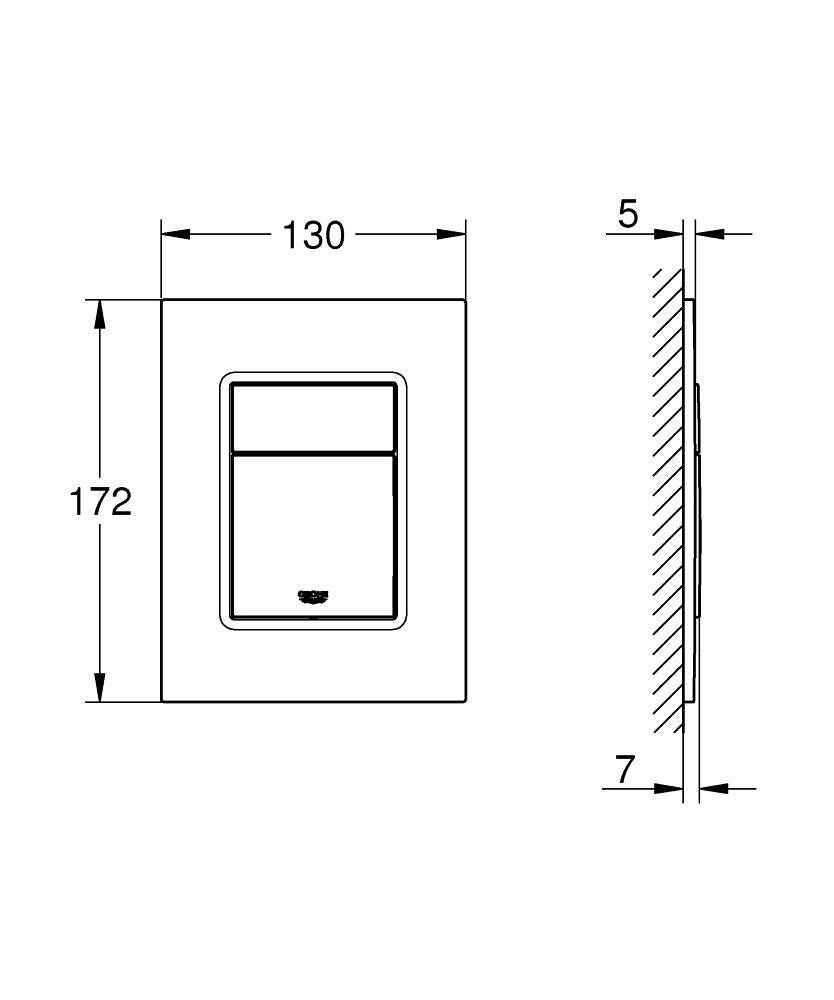 grohe placca di comando grohe skate cosmopolitan s bianco ean 4005176416033