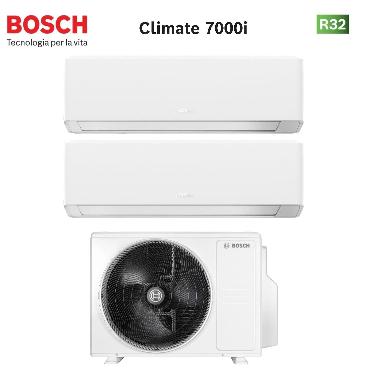 junkers bosch condizionatore dual split bosch climate 7000i white 718 con 5000m 532 e r 32 wi fi integrato