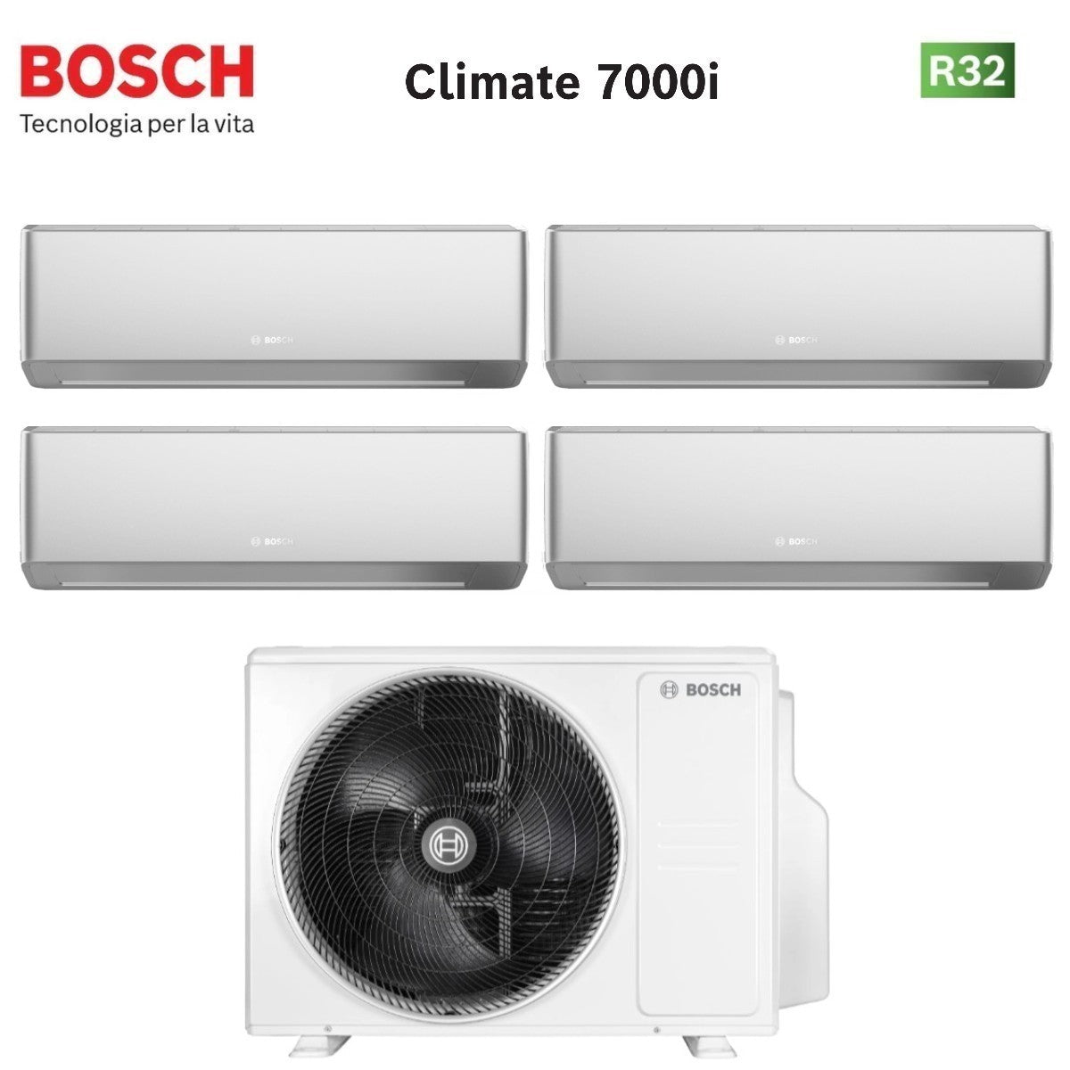 junkers bosch condizionatore quadri split bosch climate 7000i silver 77912 con 5000m 1054 e r 32 wi fi integrato