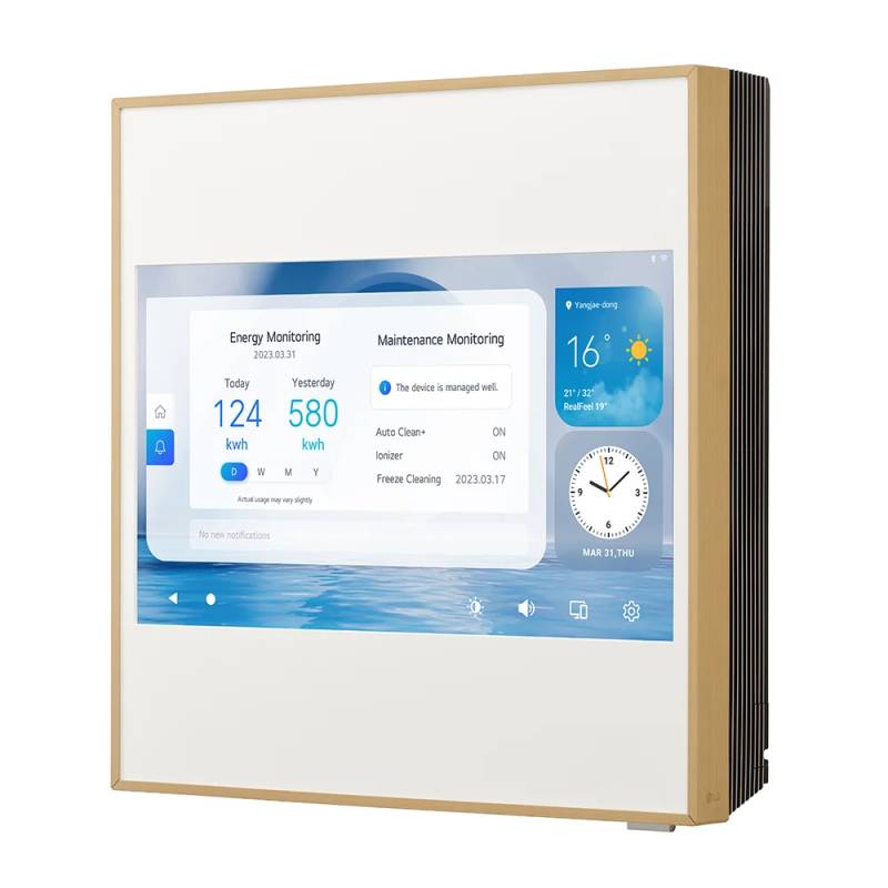 lg condizionatore lg dual split inverter artcool gallery lcd 9912 con mu3r21 r 32 wi fi integrato