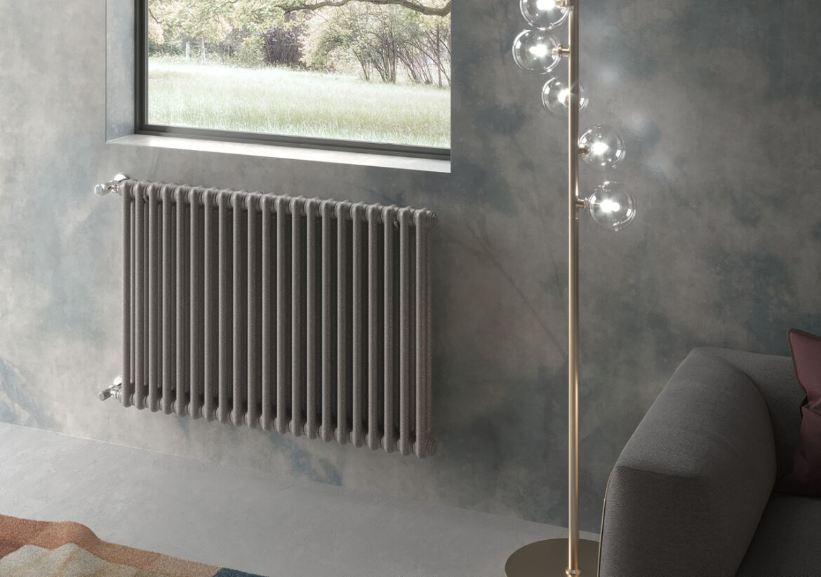 radiatore tubolare in alluminio fondital ardesia 2 colonne interasse 700 altezza 756