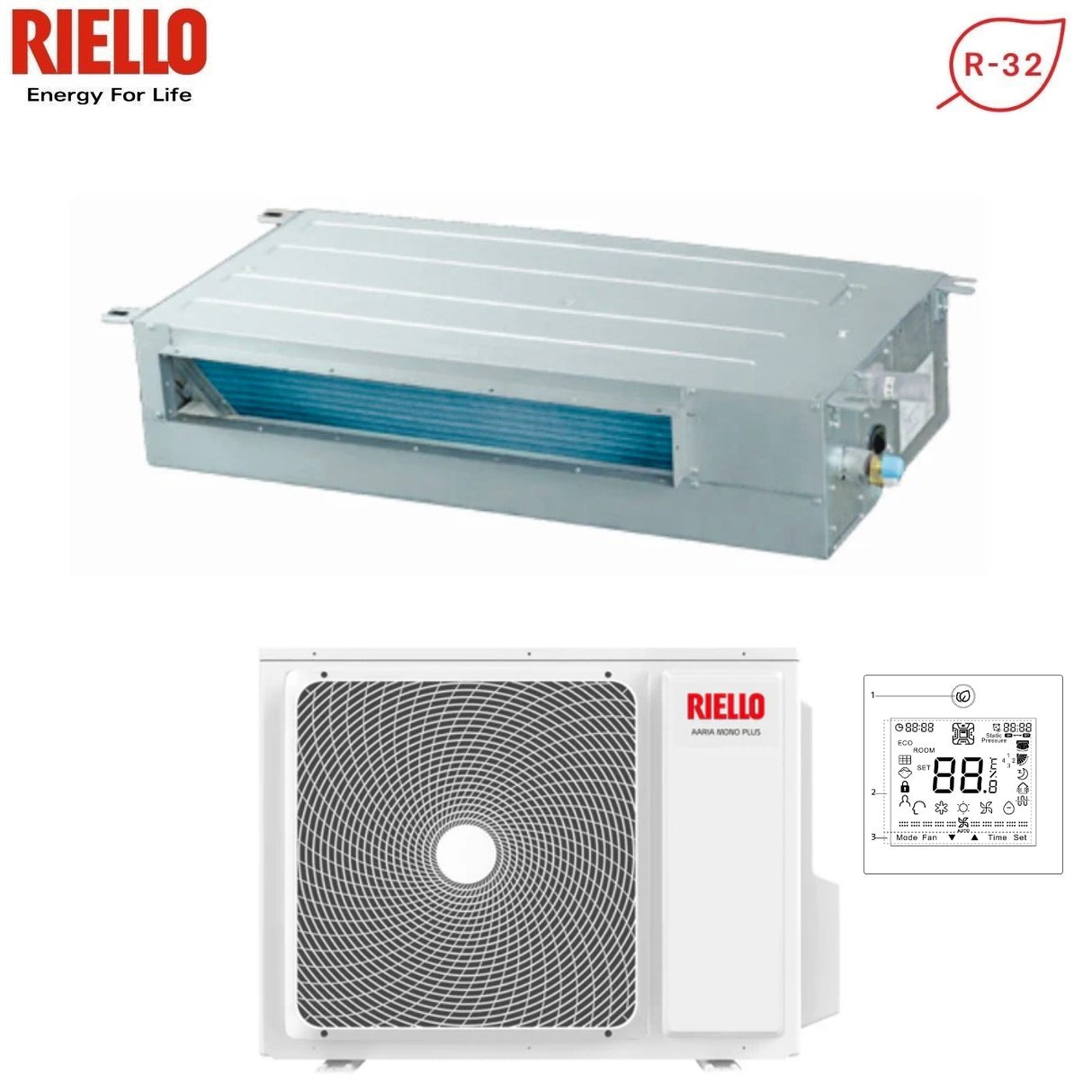 immagine-2-riello-climatizzatore-condizionatore-riello-inverter-canalizzato-canalizzabile-12000-btu-amd-35-pa-r-32-codice-20161585-con-comando-a-filo-di-serie