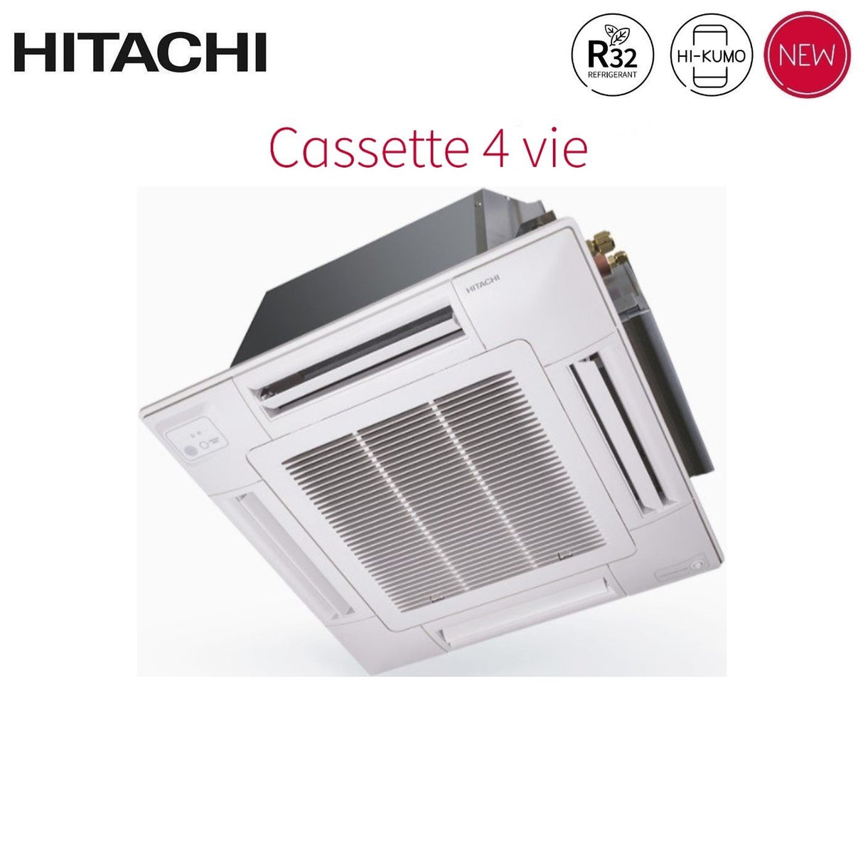 unita interna a cassetta 4 vie hitachi 12000 btu rai 35rpe r 32 wi fi optional con griglia inclusa