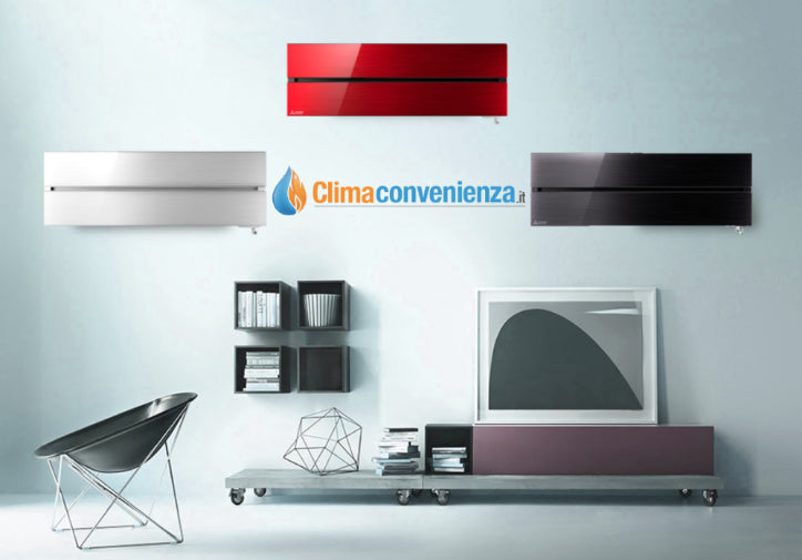unita interna a parete mitsubishi electric inverter serie kirigamine style 9000 btu msz ln25vgr colore ruby red rosso 6226