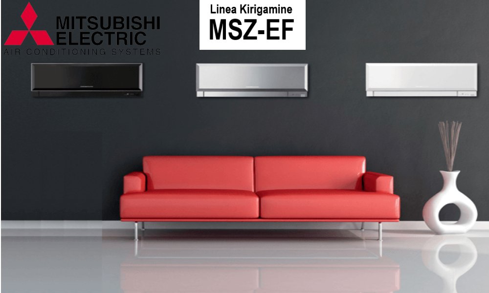 unita interna a parete mitsubishi electric inverter serie kirigamine zen 18000 btu msz ef50veb colore black nero