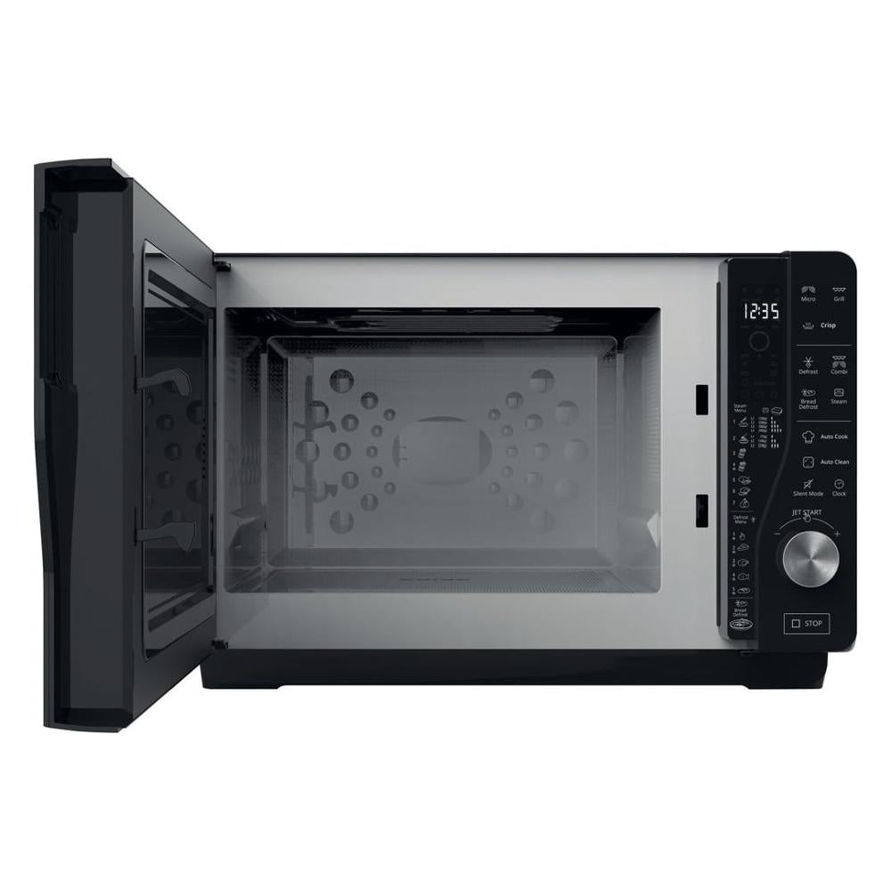 whirlpool forno a microonde a libera installazione whirlpool mwf 427 sl extraspace 25 l con grill a32l49p426 argento e nero ean 8003437861062