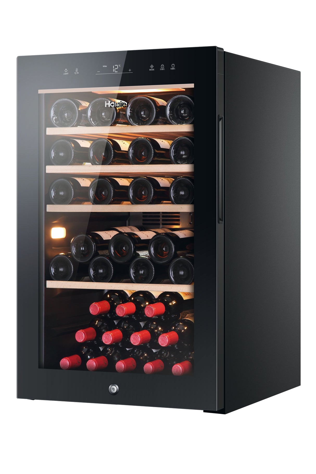 haier cantinetta vino haier wine bank 50 serie 5 hws49ga con compressore libera installazione nero 49 bottiglie ean 6930265399363