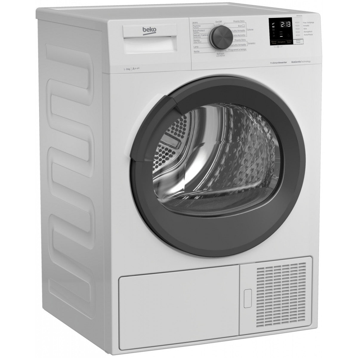 asciugatrice a pompa di calore 9 kg beko drx937ai lxpxa 59 7x63 3x84 6 oblo antracite motore prosmart inverter ecogentle classe a___