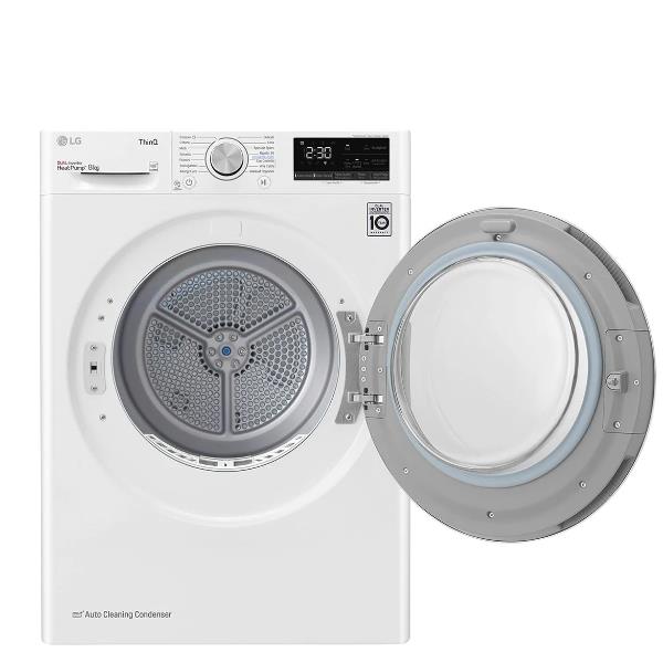 asciugatrice smart 8 kg lg rh80v3av6n eco hybrid classe a__
