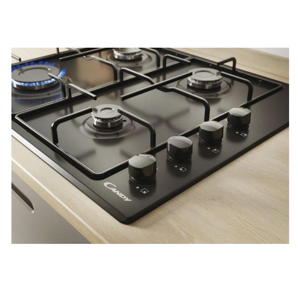 candy piano cottura candy chw6lbb 4 fuochi l595xp51 pannello comandi laterale nero ean 8016361966932
