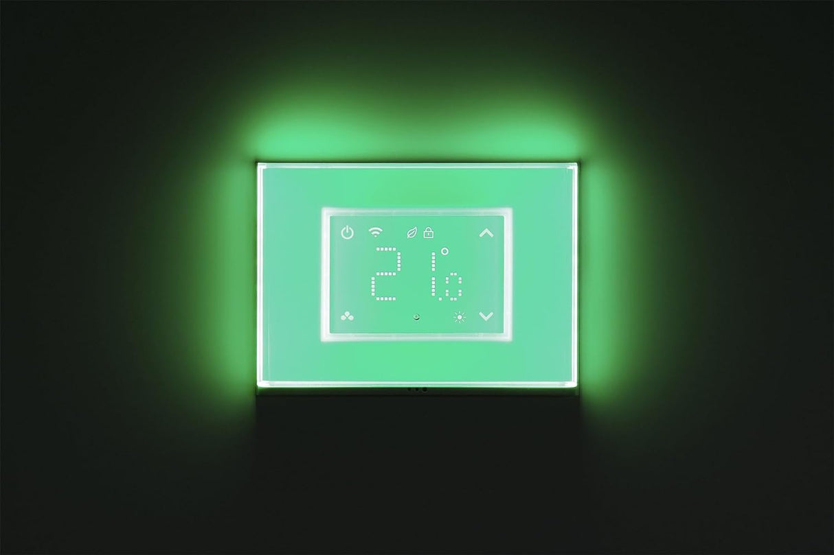cronotermostato smart beghelli dom e con display touch e placca luminosa wi fi