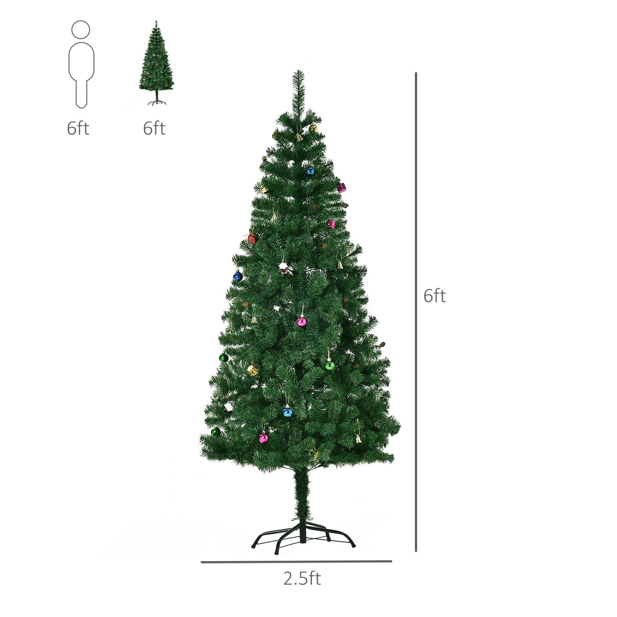 easycomfort easycomfort 1 8m albero di natale artificiale con 624 rami in pvc ignifughi albero di natale realistico con decorazioni e rami folti verde