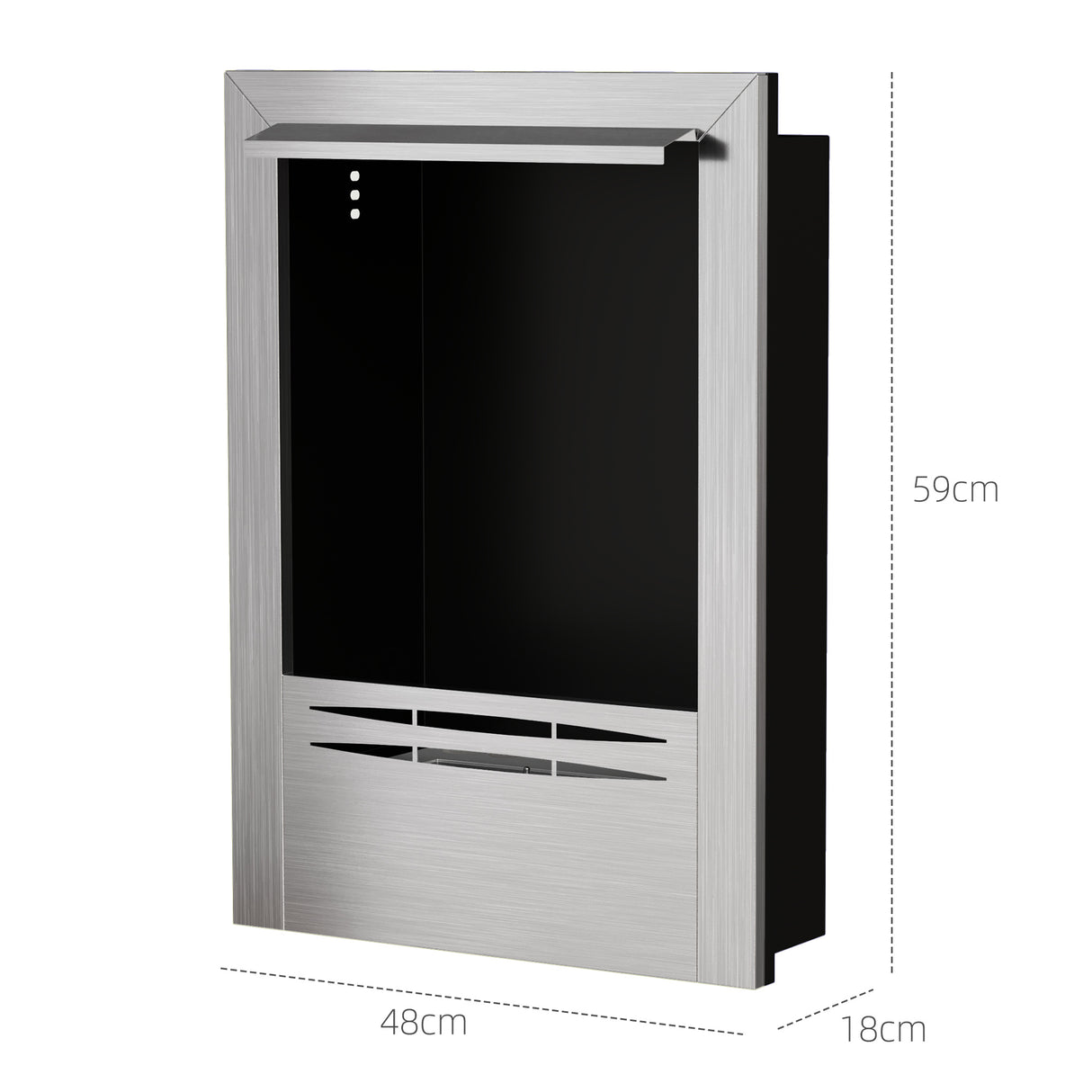 easycomfort easycomfort camino a bioetanolo da incasso in acciaio capacita 0 9l e durata 3 3 ore 48x18x59 cm argento