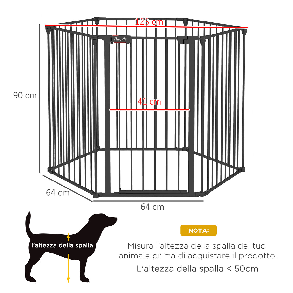 immagine-3-easycomfort-easycomfort-cancellino-per-cani-taglia-media-pieghevole-e-modulabile-in-metallo-e-plastica-123x102x90-cm-nero