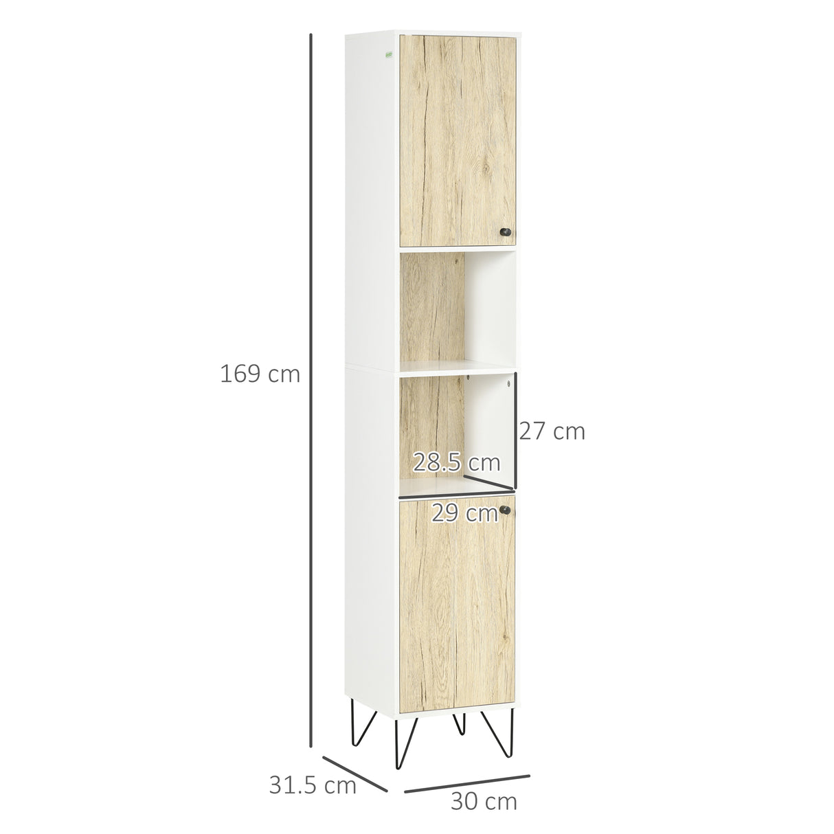 immagine-3-easycomfort-easycomfort-colonna-bagno-con-2-ripiani-aperti-e-2-armadietti-in-truciolato-30x31-5x169-cm-bianco-e-color-legno
