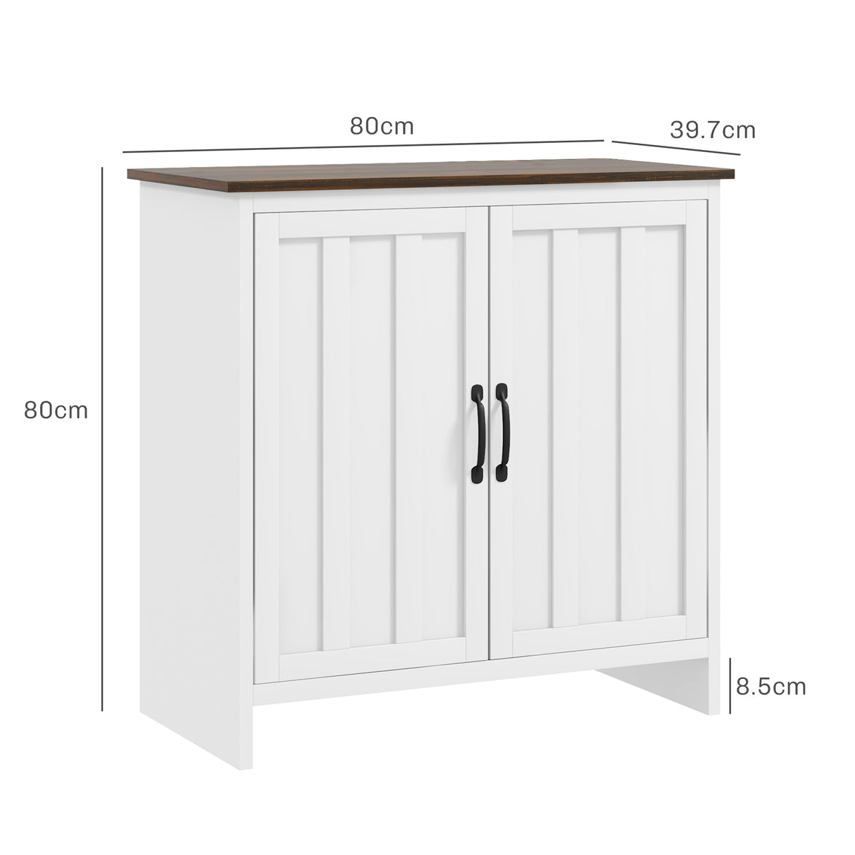 easycomfort easycomfort credenza cucina moderna a 2 ante con ripiano regolabile in legno 80x39 7x80cm bianco