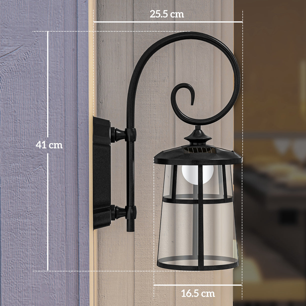 easycomfort easycomfort lampada da giardino con pannello solare impermeabile ip44 e accensione automatica nero