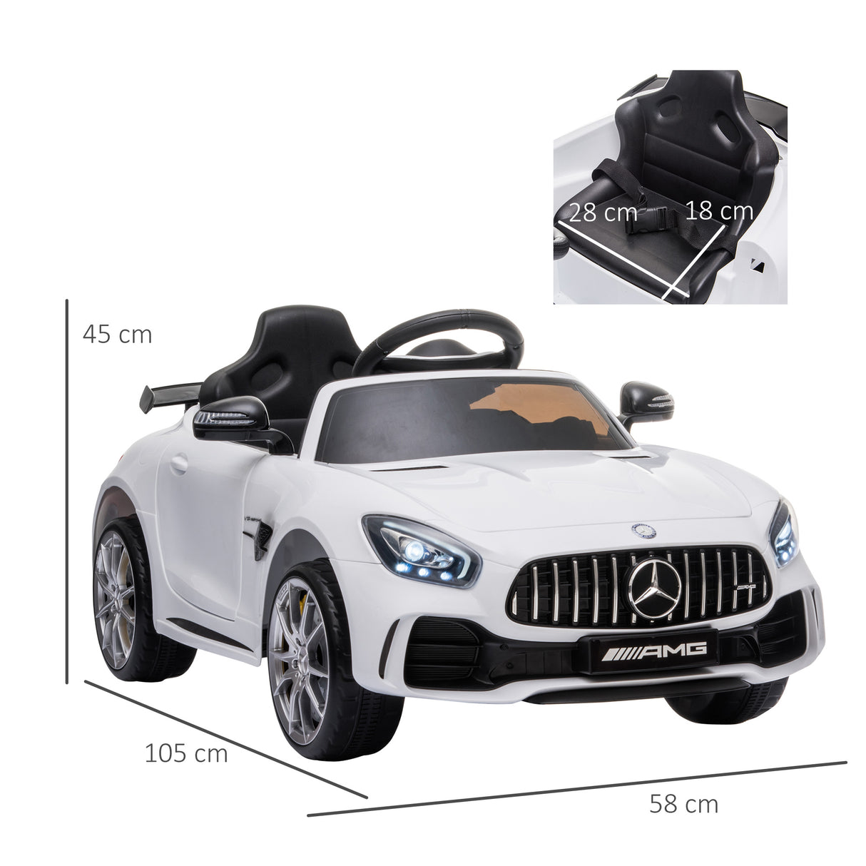 immagine-3-easycomfort-easycomfort-macchinina-per-bambini-elettrica-12v-con-licenza-mercedes-amg-gtr-velocita-3-5kmh-telecomando-luci-e-suoni-bianca