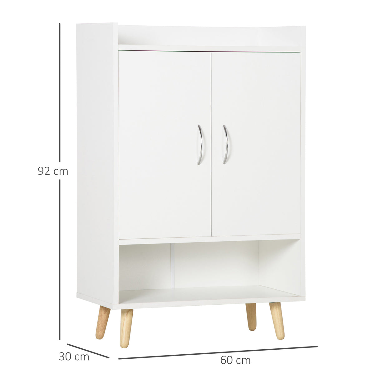 easycomfort easycomfort mobile scarpiera salvaspazio in legno bianco con ripiano aperto armadio scarpiera di design per ingresso 60x30x92cm ean 8054144133782