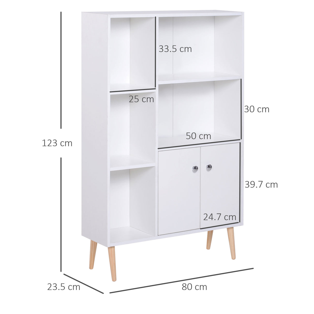 easycomfort easycomfort mobiletto libreria con piedini in legno di pino bianco 80x23 5x123cm ean 8054144130347