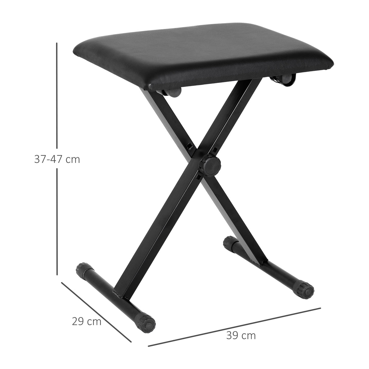 easycomfort easycomfort panca per pianoforte imbottita altezza regolabile pieghevole antiscivolo nero 39x29x47cm ean 8054111840583