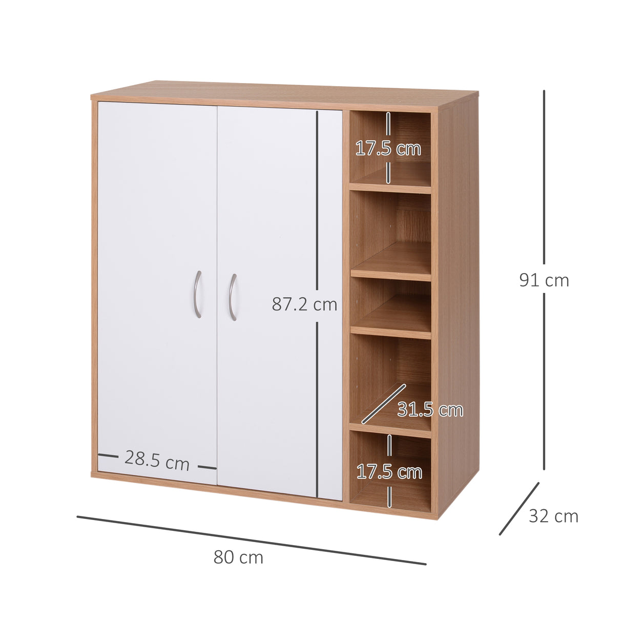 easycomfort easycomfort scarpiera slim da parete mobile multiuso con 2 ante e ripiani regolabili per camera da letto e ingresso in legno 80x32x91cm ean 8054144130194